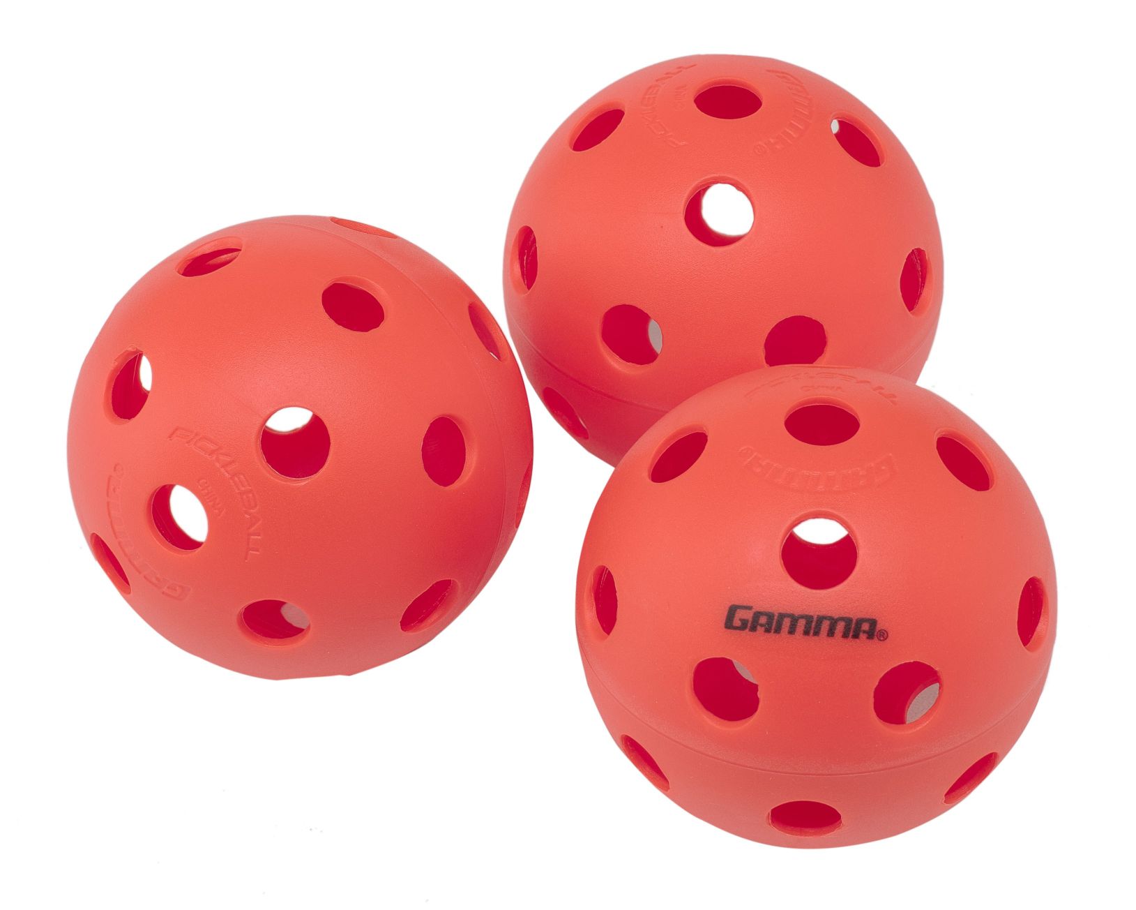 Gamma Pickleball 3er Set INDOOR, rot