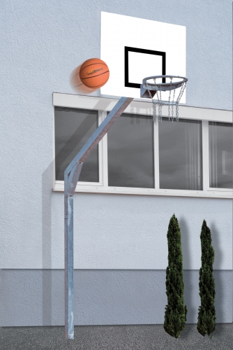 Basketballanlage Court Royal mit Alu Brett 120 x 90 cm