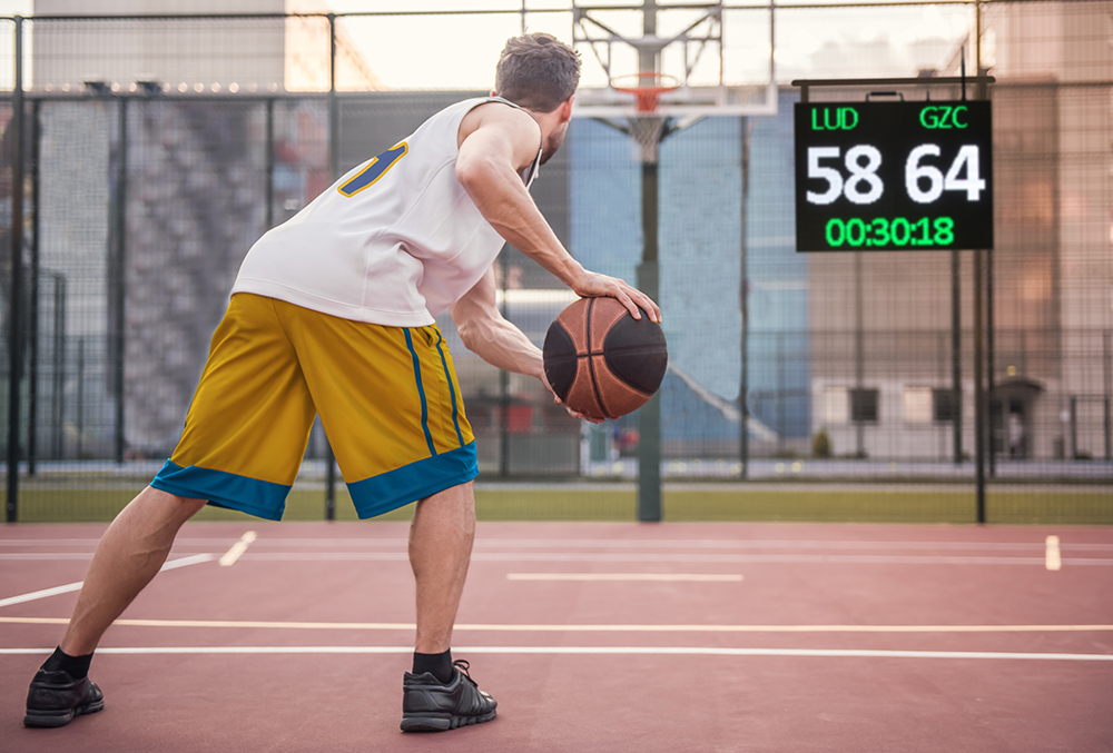 basketball-screen Scorli LED-Anzeigegerät BIG 128x96 cm Anwednung Basketball