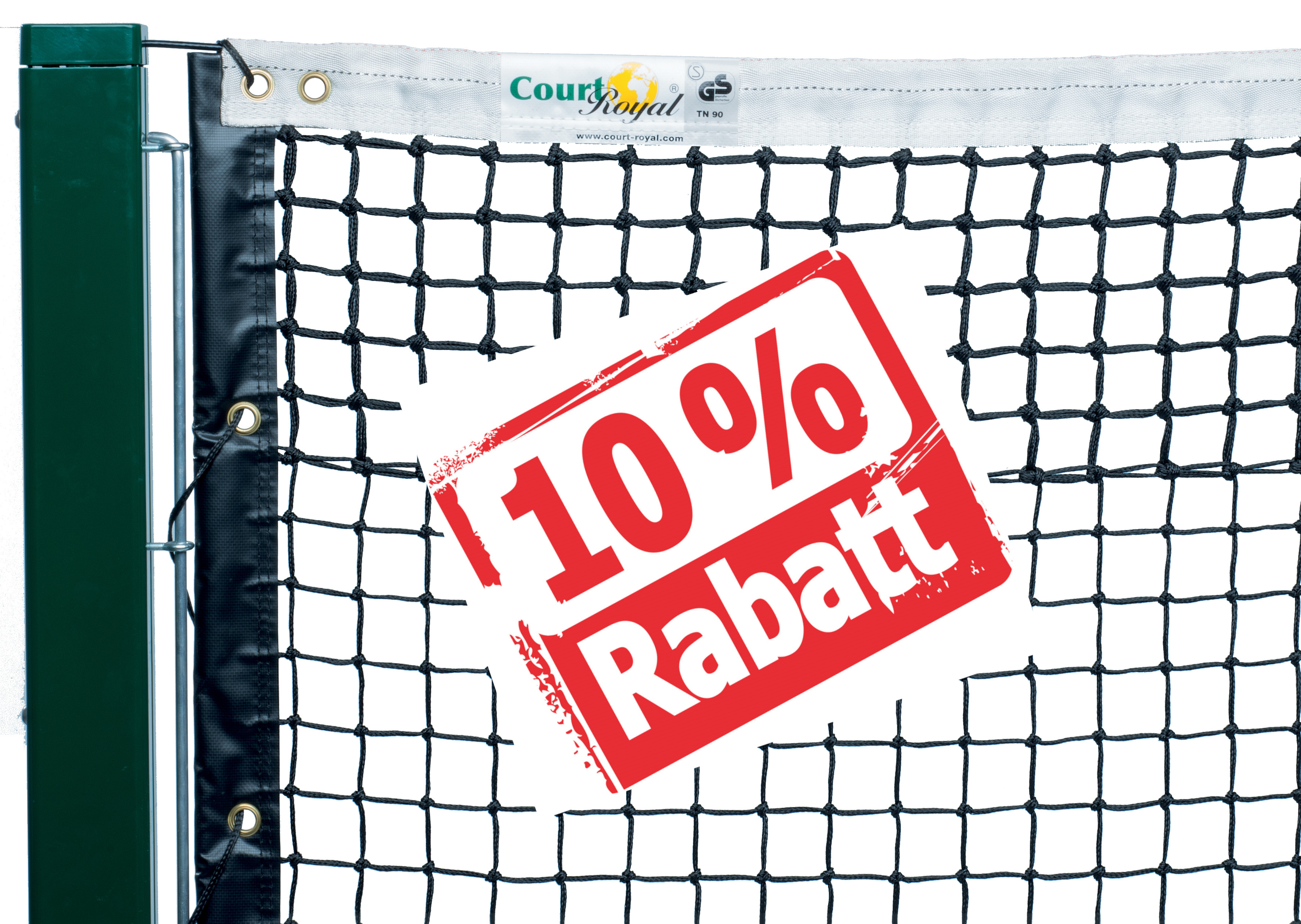 Tennisnetz Court Royal TN 90 schwarz und grün