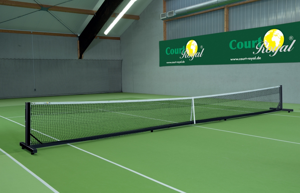 Tennisnetzanlage Court Royal II Turnier einzel schwarz