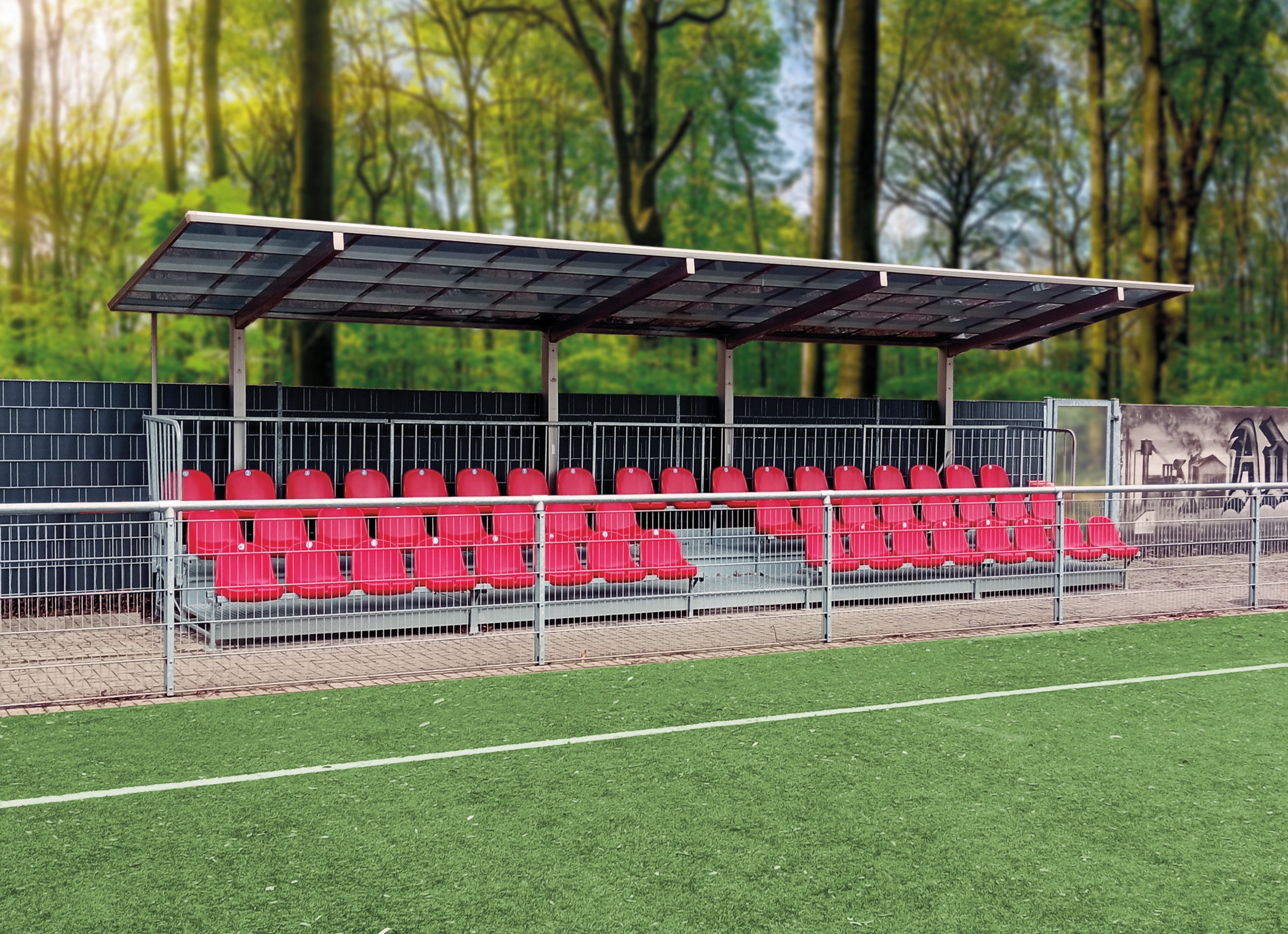 Roofing for Court Royal grandstand Roofing for Court Royal grandstand