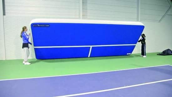 Ballwand Air Tennis aufstellen