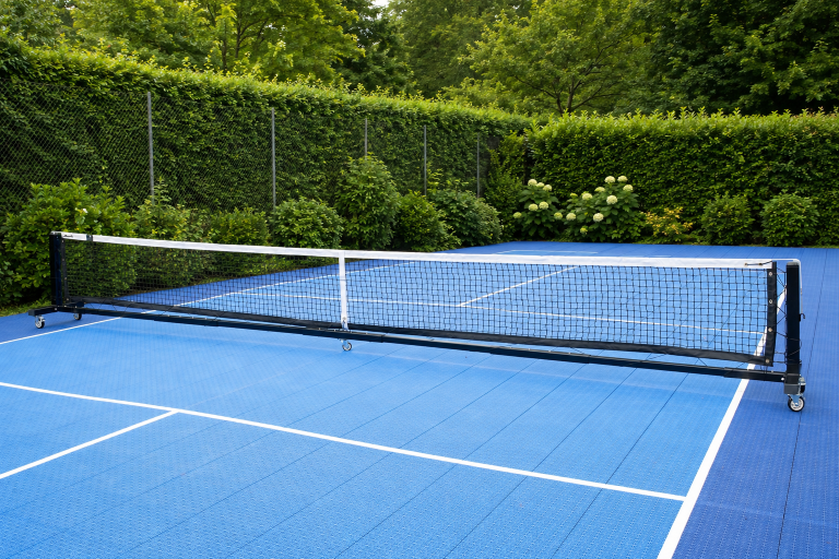 Pro Pickleball Anlage mit Rollen und Netz