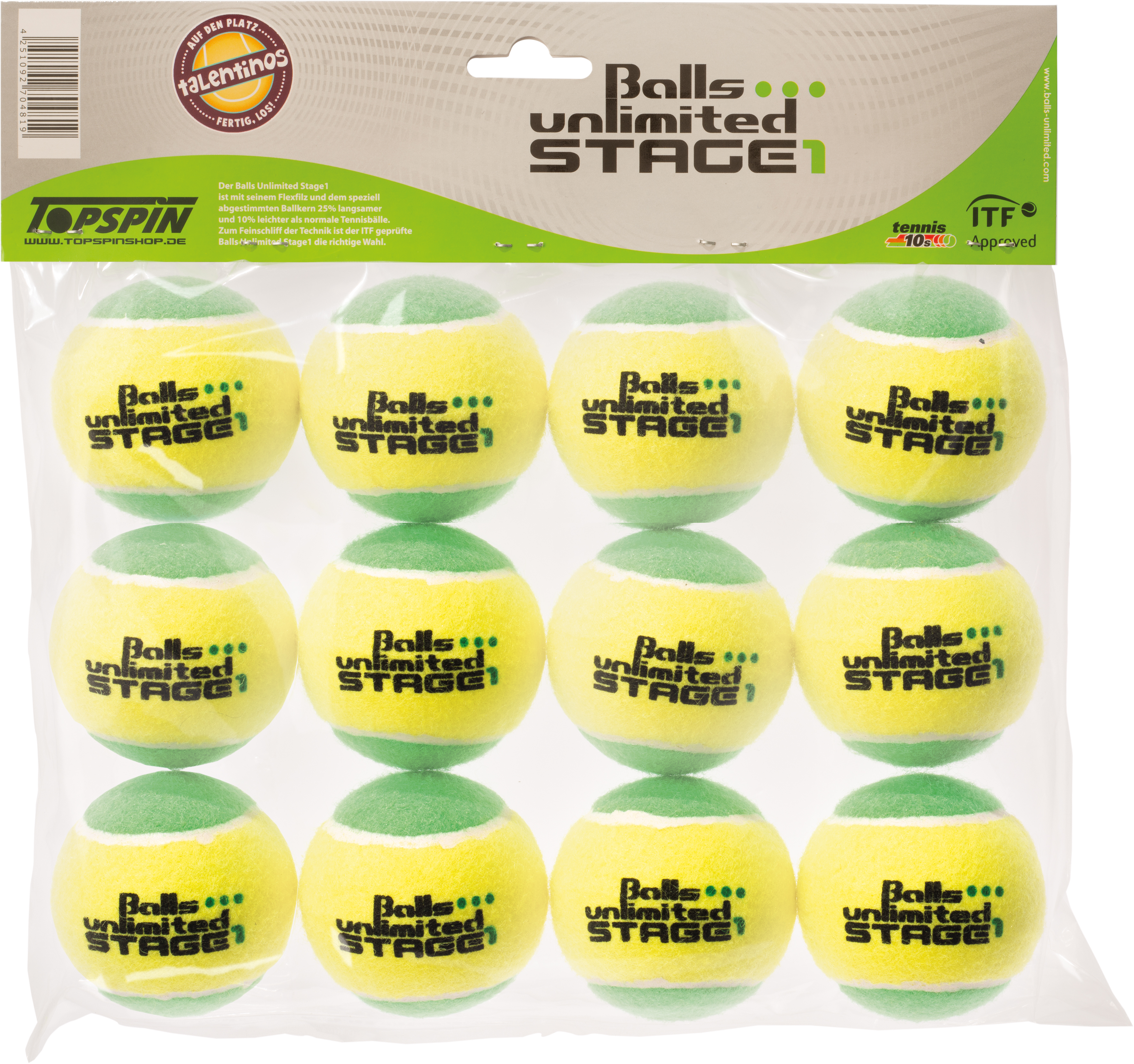 Tennisball Balls Unlimited Stage 1 - pack of 12