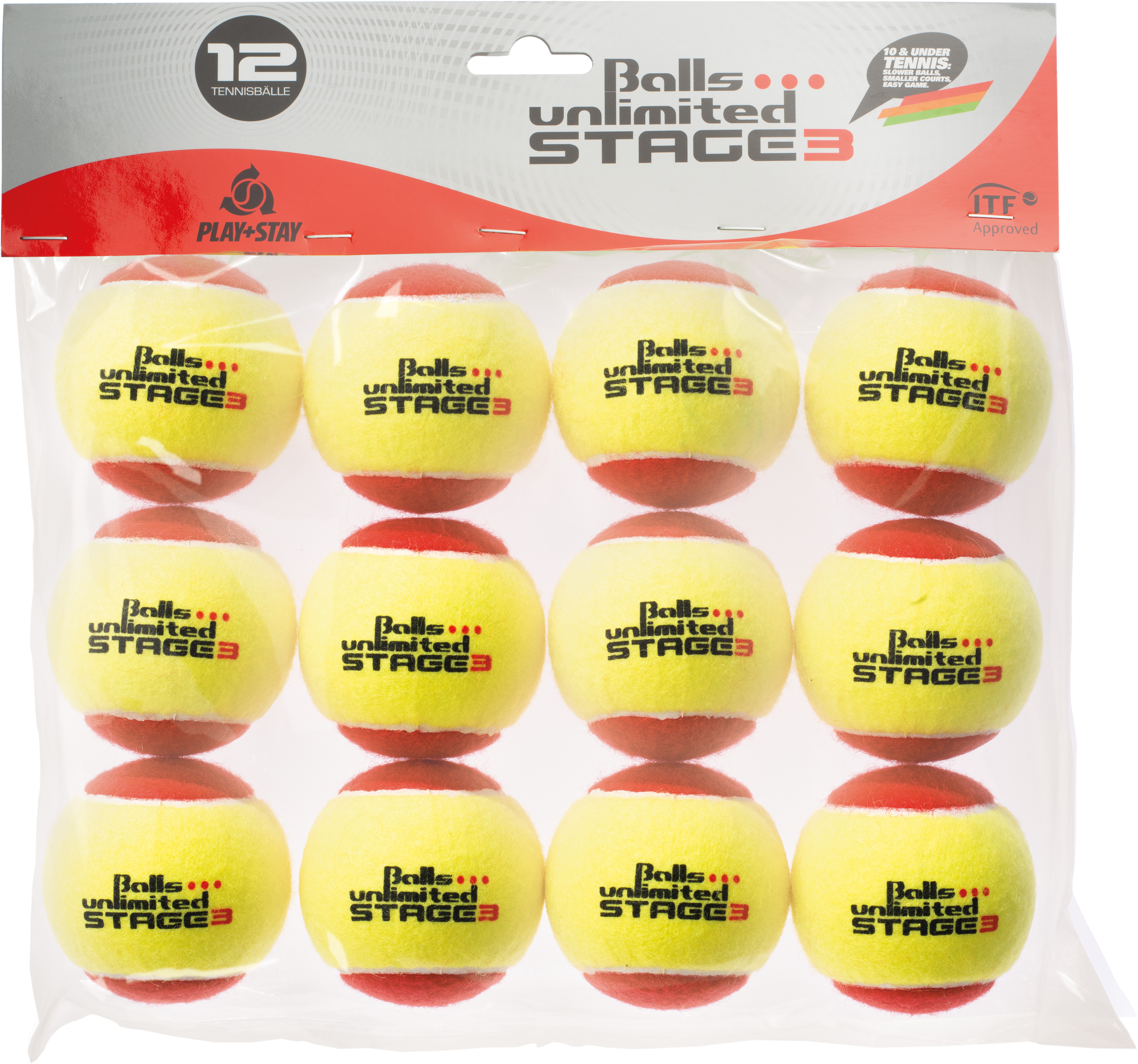 Tennisball Balls Unlimited Stage 3 - pack of 12