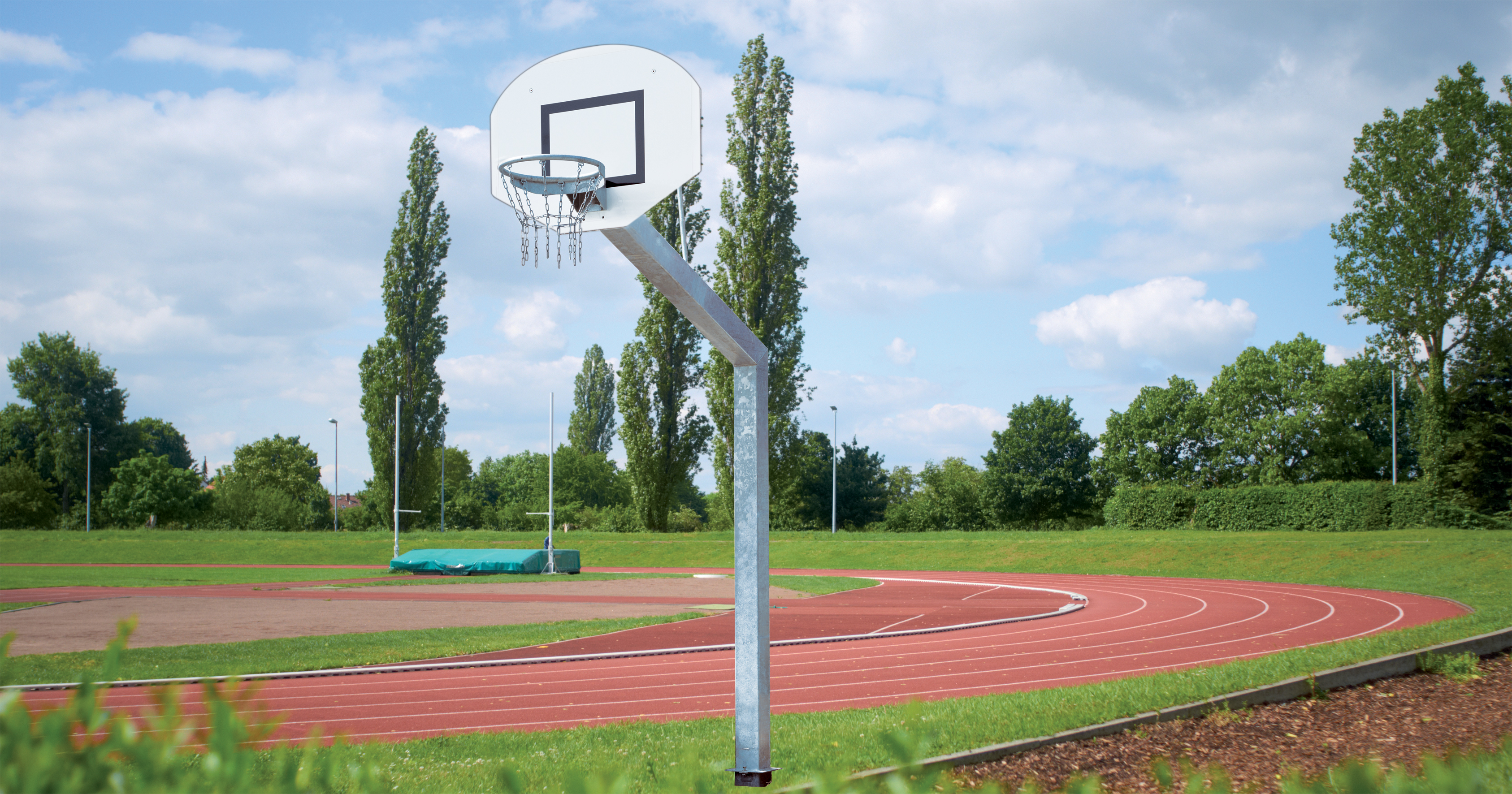 US_30038_Basketballanlage_CourtRoyal_BigDuty_Alu_Faecherbrett Basketball Anlage Court Royal Big Duty mit Alu Fächerbrett