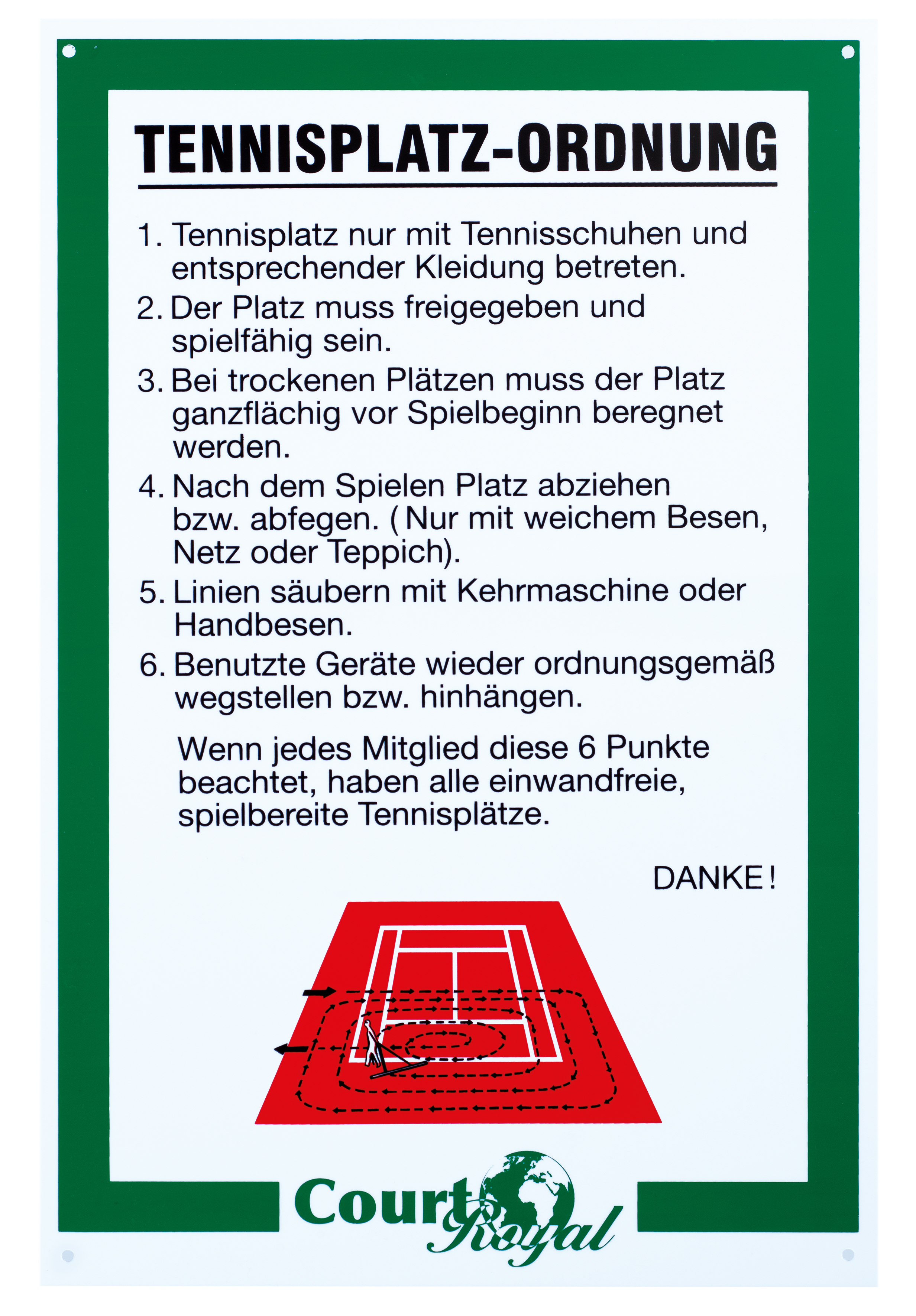 Sign for Court Rules - German