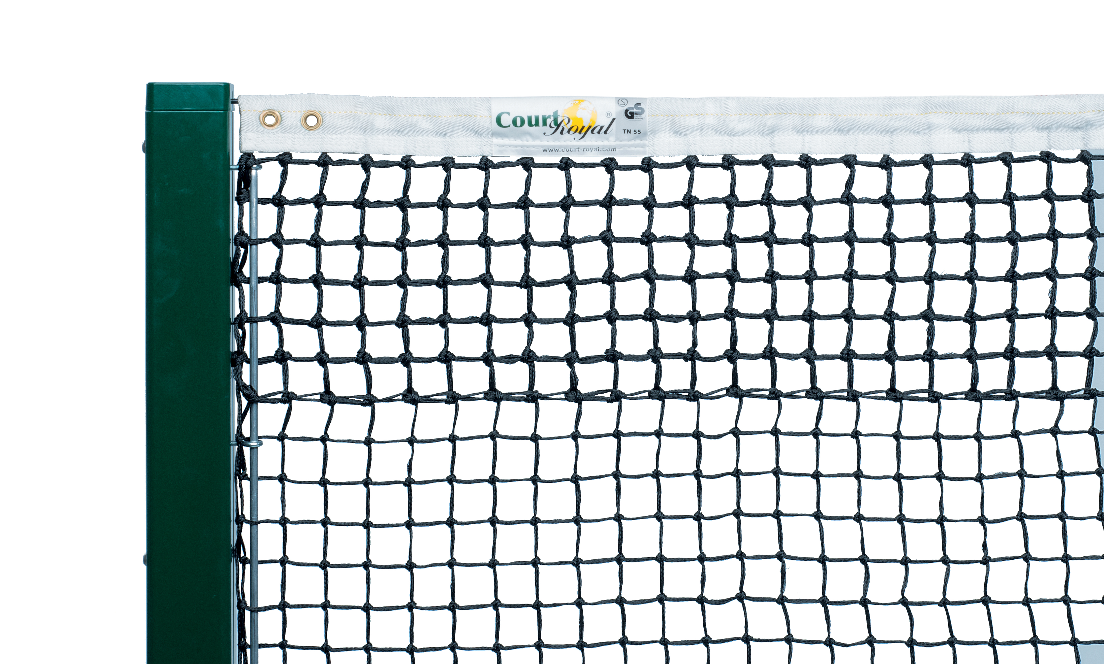 US_40566_Tennisnetz_CourtRoyal_TN55_Turnier_Einzelspielfeld Tennisnetz Court Royal TN 55 schwarz "Einzelnetz"