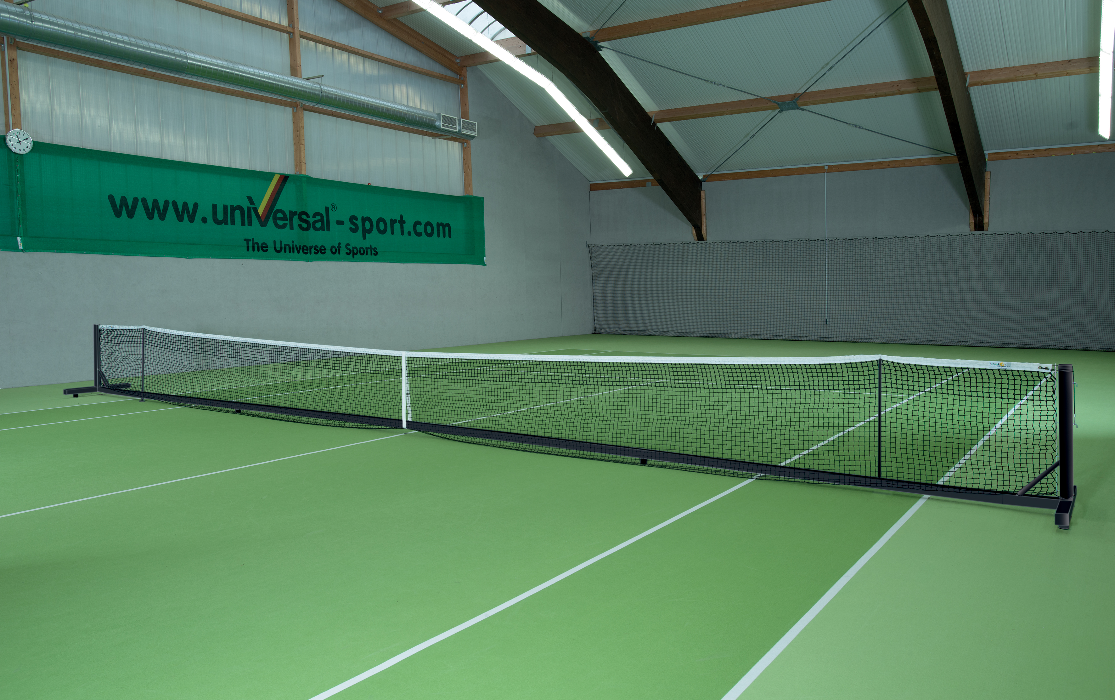 US_404851_1 Tennisnetzanlage Court Royal II Turnier schwarz