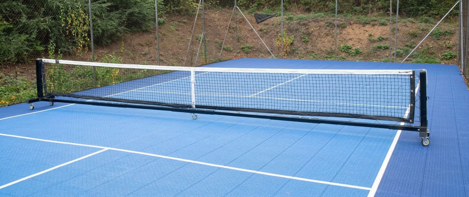 Pro Pickleball Anlage mit Rollen und Netz