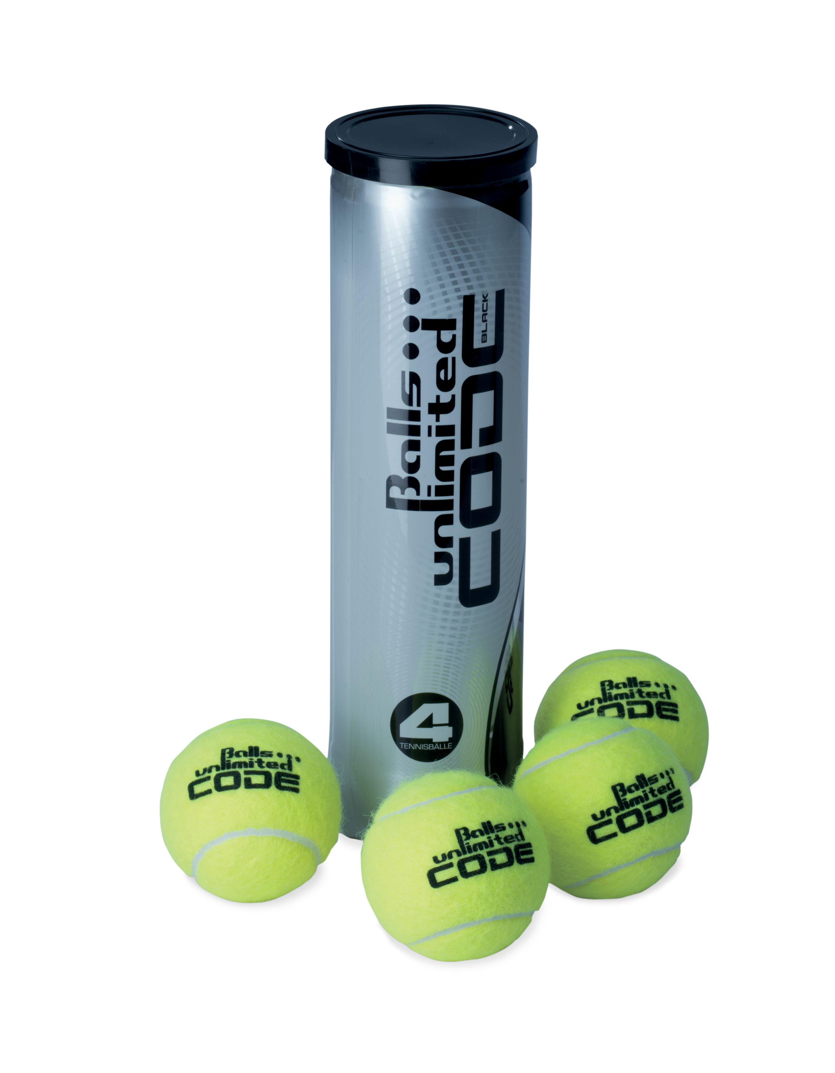 US_46014_Tennisball_Ball_unlimited_CodeBlackPkZXe4JCLI9GN Tennisball Balls Unlimited Code black - pack of 4