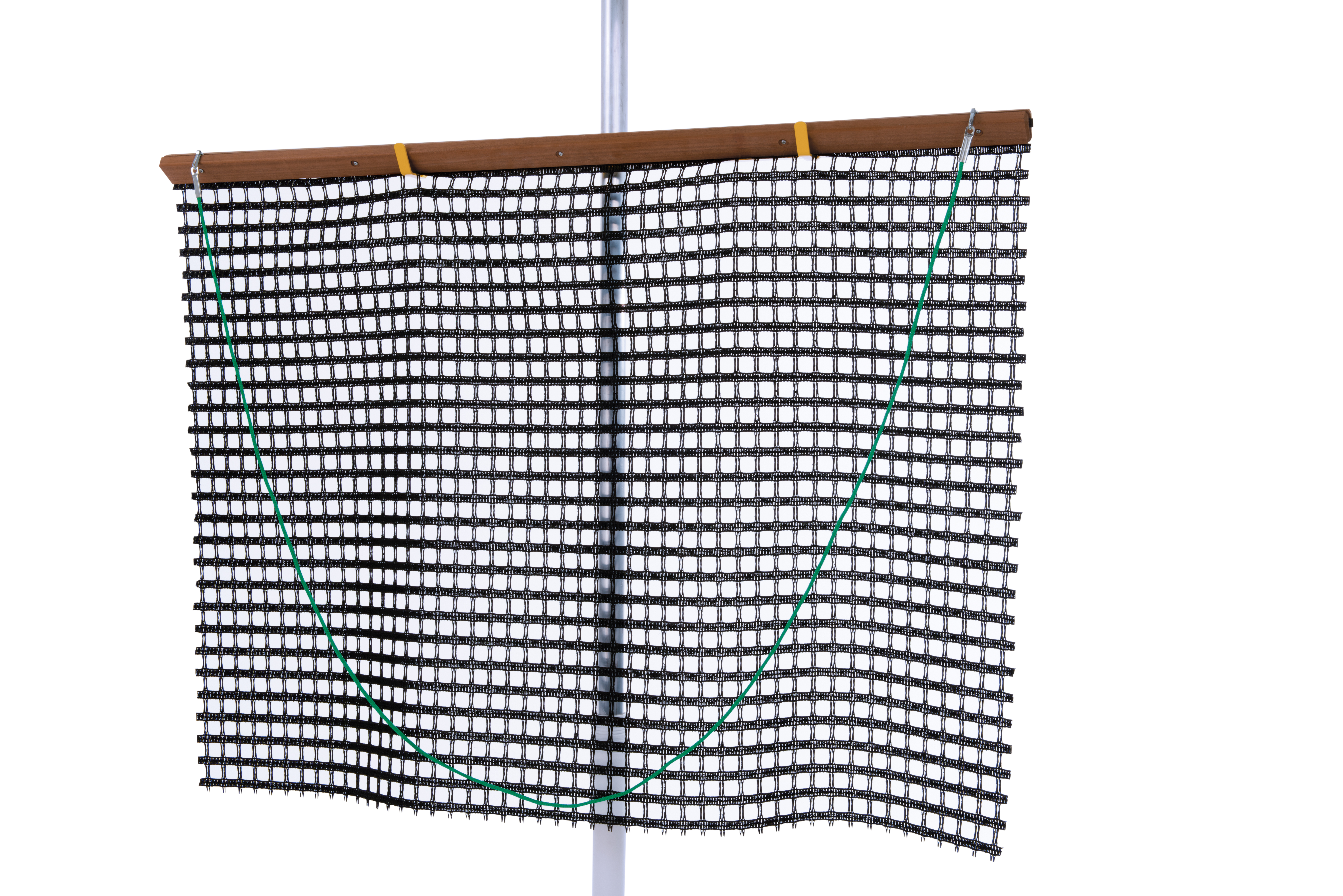 US_41434_Schleppnetz_Doppelhalter_Detail Schleppnetz Doppelhalter gelb Anwednung