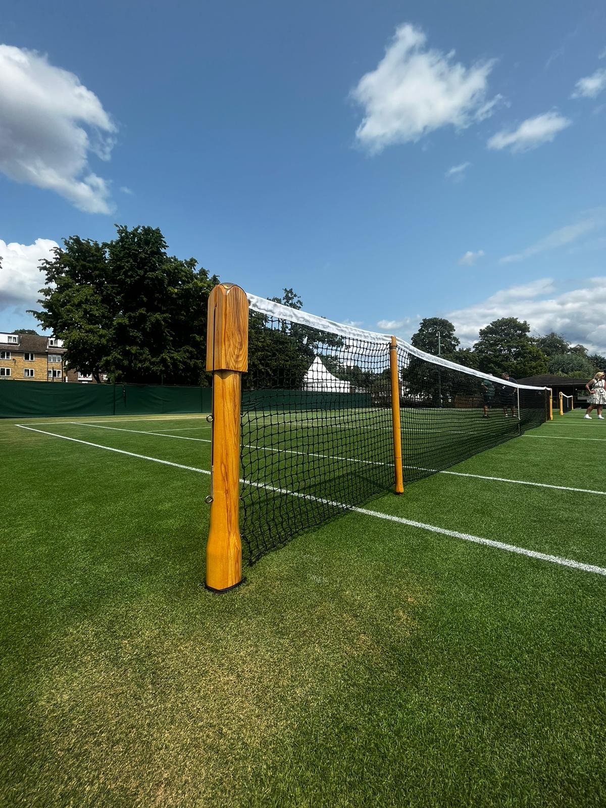 Tennisnetzpfosten Wimbledon Holz